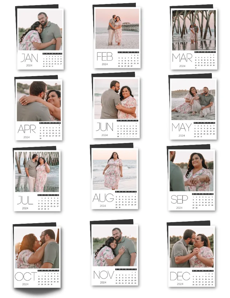 Custom Magnetic Calendar with Personalized Photos