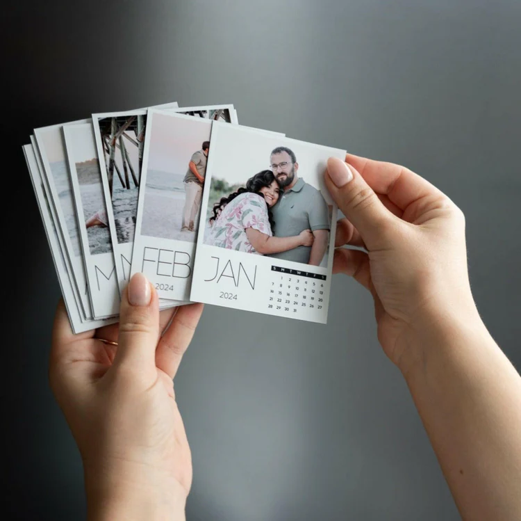 Custom Magnetic Calendar with Personalized Photos